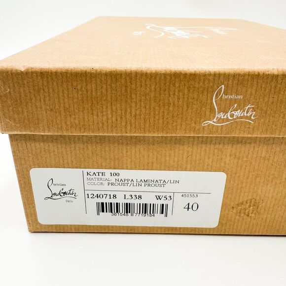 Christian Louboutin Kate 100 Metallic Leather Purple Heels EU 40 US 10 Pumps - Picture 13 of 13